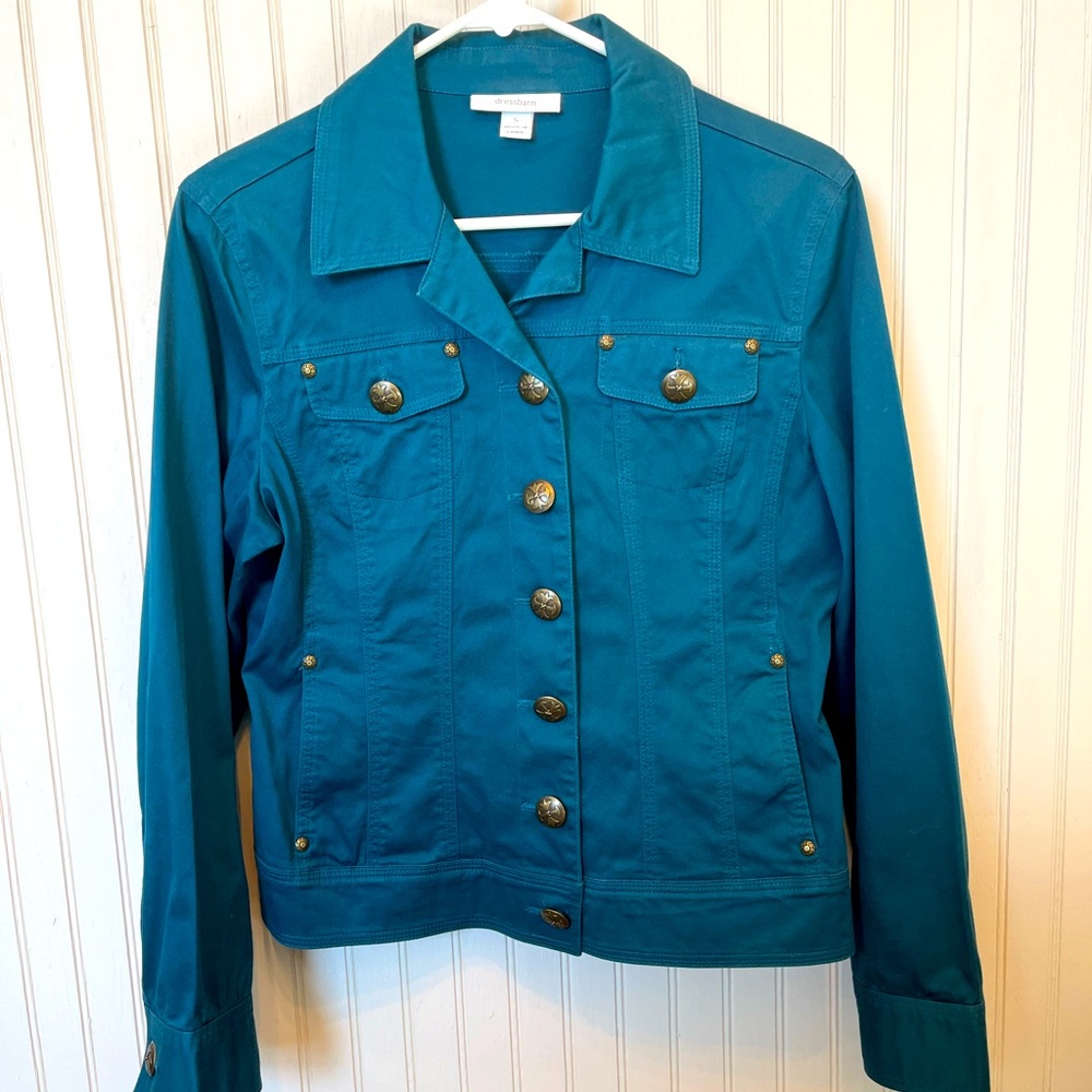 Teal Jacket, Dress Barn, Size Small